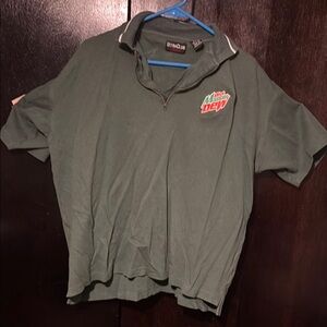 Diet Mountain Dew Green Polo Shirt